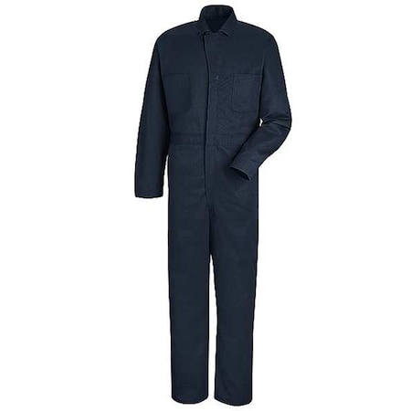 Vf Workwear CC14 Coverall, Cotton, 8.5 oz Fabric Weight, 31 1/2 in Inseam, Navy, 52 Regular CC14NV RG 52