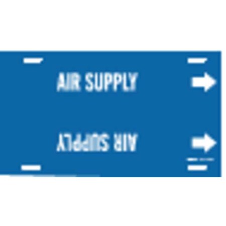 Brady Pipe Marker, Air Supply, Blue, 8 to9-7/8 In 4160-G