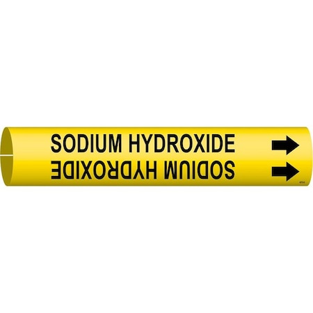 Brady Pipe Marker, Sodium Hydroxide, 2 13/16in H 4275-D