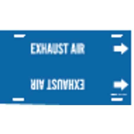 Brady Pipe Marker, Exhaust Air, Bl, 8 to9-7/8 In 4181-G