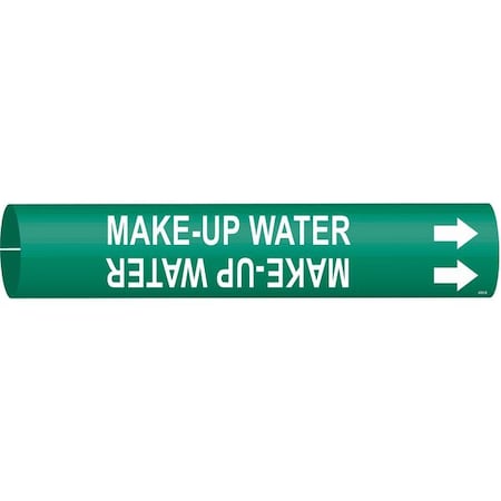 Brady Pipe Mrkr, Make Up Water, 1-1/2to2-3/8 In, 4093-B 4093-B