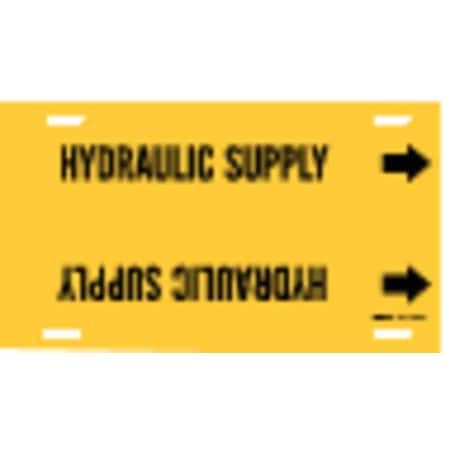 Brady Pipe Marker, Hydraulic Supply, Y, 10to15 In 4084-H