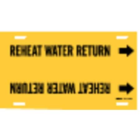 Brady Pipe Mrkr, Reheat Water Return, 8to9-7/8In 4266-G