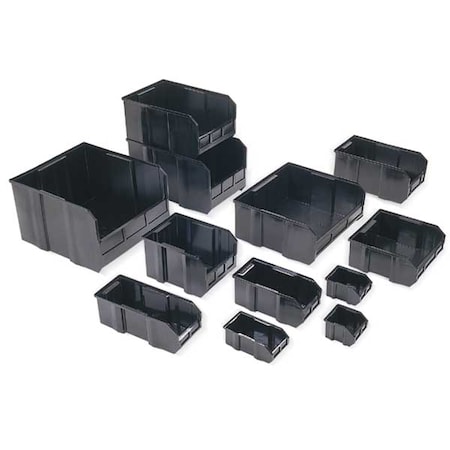 QUANTUM STORAGE SYSTEMS Plastic Divider, Black, 10 1/4 in L, 4 1/4 in W, 4 3/4 in H, 6 PK DUS230CO