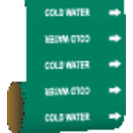 Brady Pipe Marker, Cold Water, Green, 41512 41512