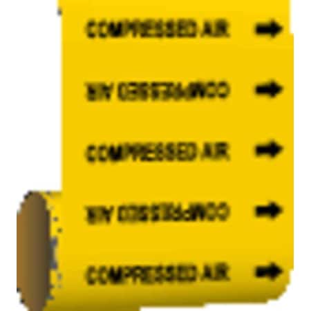 Brady Pipe Marker, Compressed Air, Yel, 41455 41455