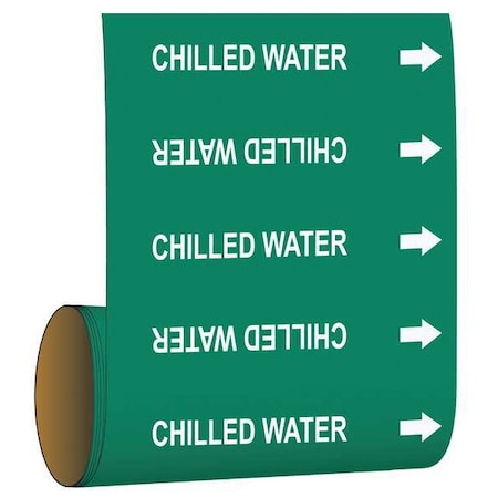 Brady Pipe Marker, Chilled Water, Green, 15517 15517