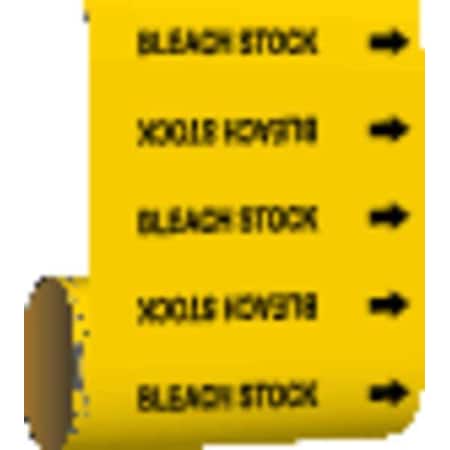 Brady Pipe Marker, Bleach Stock, Yellow, 52644 52644