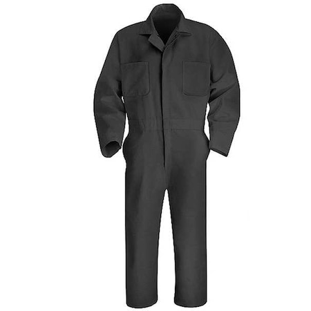Vf Workwear CT10 Coverall, Cotton/Polyester, 7.25 oz Fabric Weight, 30 in Inseam, Gray, 46 Regular CT10CH RG 46