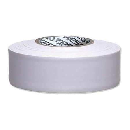Zoro Select Flagging Tape, No Legend, White, 1 3/16 in Wide x 300 ft Length, Vinyl, 2.5 mil TFW-200
