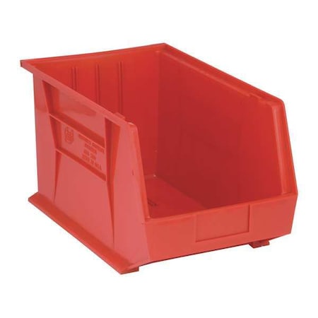 Quantum Storage Systems Hang & Stack Storage Bin, Polypropylene, Red, 10 in H, 11 in W, 18 in L QUS260RD
