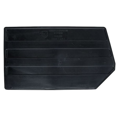 Quantum Storage Systems Plastic Divider, Black, 17 1/8 in L, 9 3/4 in H, 6 PK DUS260