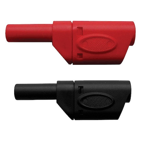 Triplett Banana Plug, CAT III 1000V, 2 3/8 in, Black/Red TL25