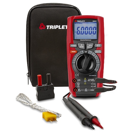 Triplett RMS Multimeter, 1,000 V Max DC, TRMS, 6,000/60,000 Instrument Counts, Backlit LCD MM870