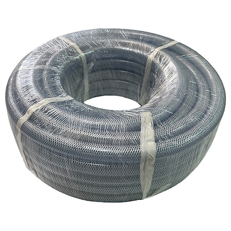 Zoro Select Braided Tubing, 1 IDx1 1/4"OD, 100ft 809HZ7