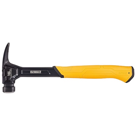Dewalt Claw Hammer, Steel Head, Rubber Handle DWHT51003