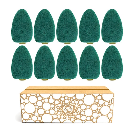 Scotch-Brite Dish Wand Refills, 7 1/4 in L, Green, PK10 481-10-SIOC