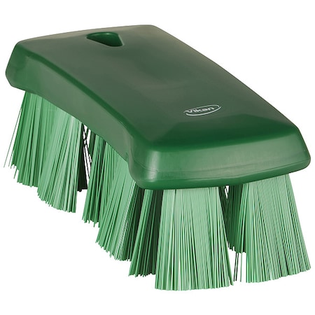 Remco 2 5/8 in W Scrub Brush, Stiff, 6 7/8 in L Handle, 6 7/8 in L Brush, Green, Polypropylene 38912