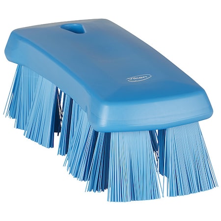 Remco 2 5/8 in W Scrub Brush, Stiff, 6 7/8 in L Handle, 6 7/8 in L Brush, Blue, Polypropylene 38913