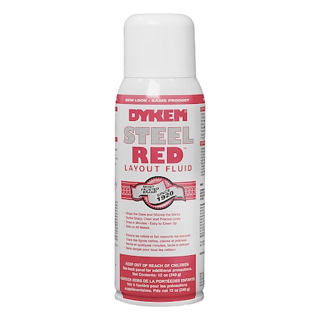 Dykem Layout Fluid, Red, 12 Oz. Net 80096