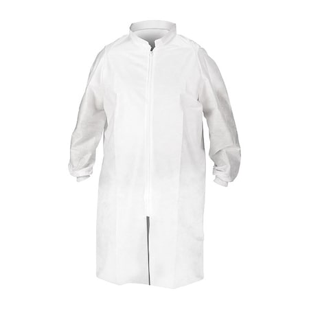 Kimtech Kimtech A8 Lab Coat, SMS, Zipper Closure, White, 5XL/6XL, 20 PK 51937