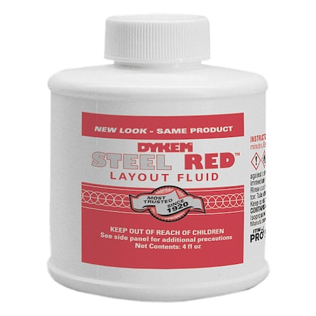 Dykem Layout Fluid, Steel Red(TM), 4 oz 80396