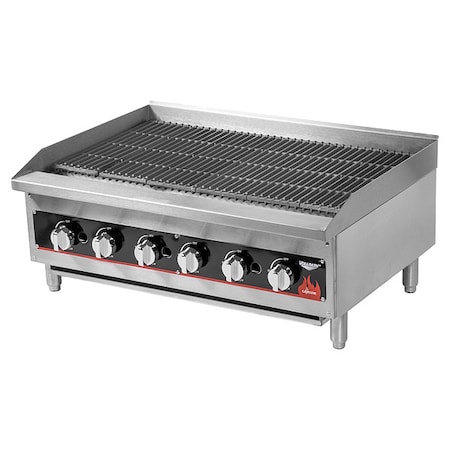 Vollrath Outdoor Grill, 16"Hx36"W, Gas, Steel CBGMD-36