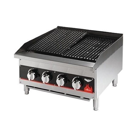 Vollrath Outdoor Grill, 16"Hx24"W, Gas, Steel CBGMD-24