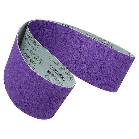 3M Cubitron Sanding Belt, Coated, Ceramic, 36 Grit, Coarse, 1184F, Purple 1184F