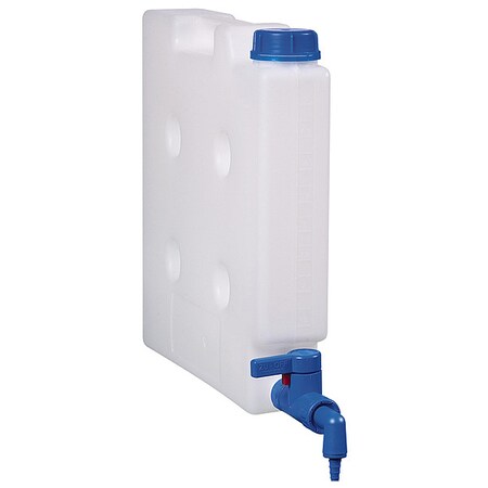 Zoro Select Jerrican Carboy, 5 L Capacity - mL, 1.32 gal Capacity - oz, Tamper Evident Closure, Polypropylene 0435-2050 and 0525-1000