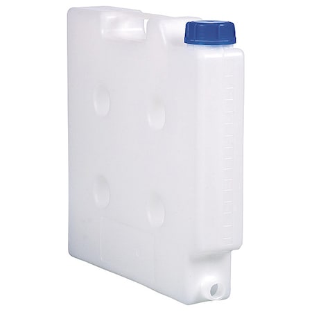 Zoro Select Jerrican Carboy, 5 L Capacity - mL, 1.32 gal Capacity - oz, Tamper Evident Closure, Polypropylene 0435-2050