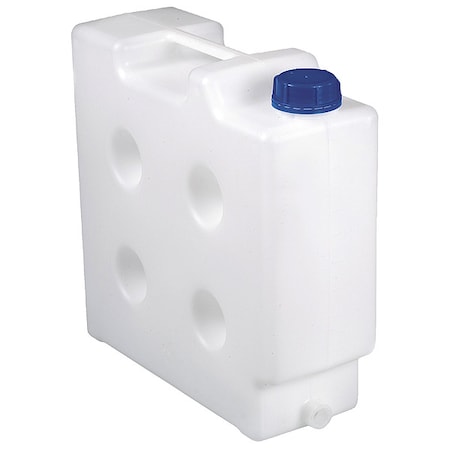 Zoro Select Jerrican Carboy, 10 L Capacity - mL, 2.64 gal Capacity - oz, Tamper Evident Closure, Polypropylene 0435-2100