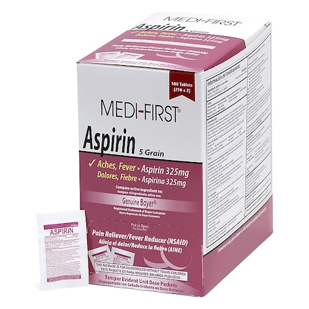 Medi-First Aspirin, Tablet, 325mg, PK500 80513