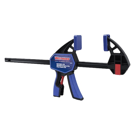 Westward Bar Clamp, Steel, Standard Rail, 300lb, 80mm 806EN5