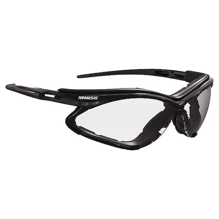 Kleenguard V30 Nemesis, Safety Glasses, Anti-Fog, Clear Lens, Black Frame, Half-Frame, 12 PK 65335