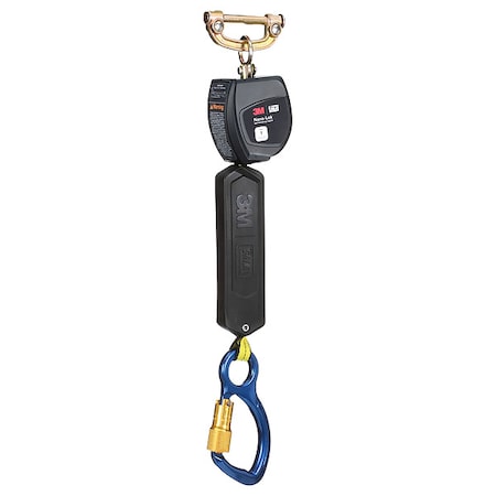 3M Dbi-Sala Nano-Lok Personal Self Retracting Lifeline, Quick-Connect, Steel, 1 Leg(s), 420 lb Weight Capacity 3100523
