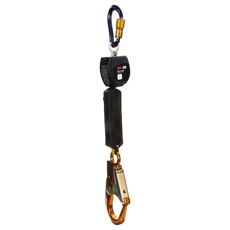 3M Dbi-Sala Nano-Lok Personal Self Retracting Lifeline, Carabiner, Aluminum, 1 Leg(s), 420 lb Weight Capacity 3100529