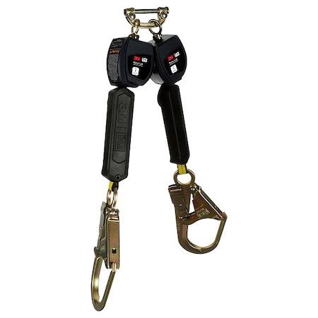 3M Dbi-Sala Nano-Lok Personal Self Retracting Lifeline, Quick-Connect, Steel, 2 Leg(s), 420 lb Weight Capacity 3100551