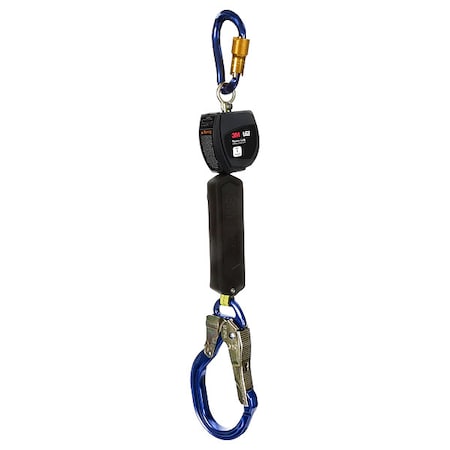 3M Dbi-Sala Nano-Lok Personal Self Retracting Lifeline, Carabiner, Aluminum, 1 Leg(s), 420 lb Weight Capacity 3100539