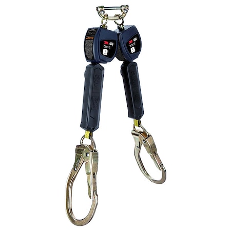 3M Dbi-Sala Nano-Lok Personal Twin-Leg Self Retracting Lifeline, Quick-Connect, Steel, 2 Leg(s) 3100552