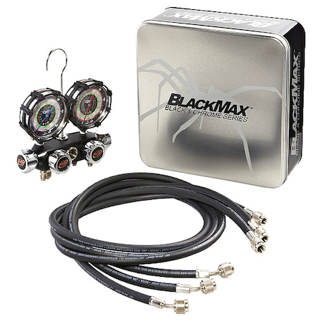 Blackmax Manifold Gauge Set, 5 ft L, 3 1/8 in Gauge MV4H4P5Z