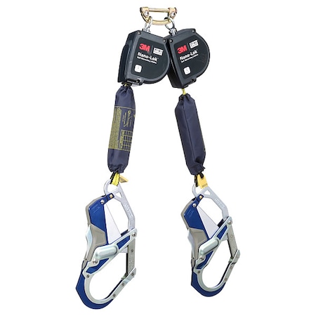 3M Dbi-Sala DBI SALA Self Retracting Lifeline, 9 ft. Length, Quick-Connect, Steel, 2 Leg(s) 3100616