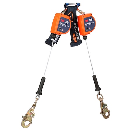 3M Dbi-Sala DBI SALA Self Retracting Lifeline, 8 ft. Length, Quick-Connect, Steel, 2 Leg(s) 3500282