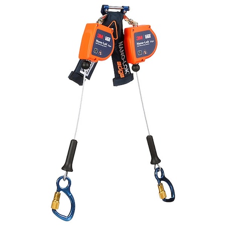 3M Dbi-Sala DBI SALA Self Retracting Lifeline, 8 ft. Length, Quick-Connect, Aluminum, 2 Leg(s) 3500286