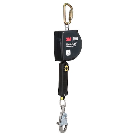 3M Dbi-Sala NANO-LOK(R) Self Retracting Lifeline, 20 ft. Length, Swivel Snap Hook, Stainless Steel, 1 Leg(s) 3100263