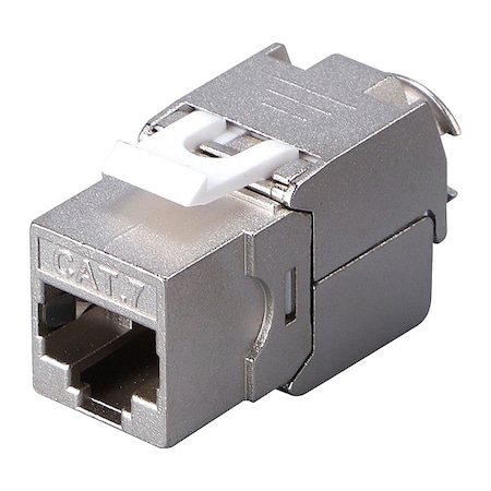 Triplett Shielded Metal Connector, White, PK10 CAT7-KJSWH-10PK