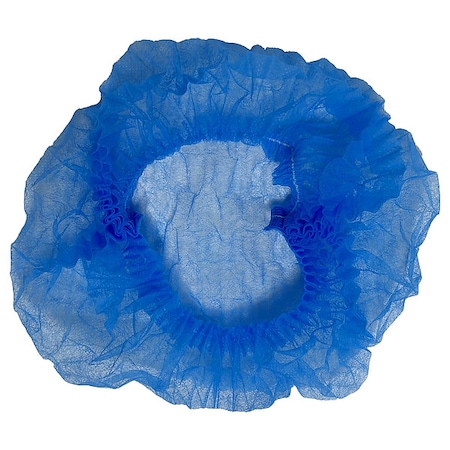 Condor Bouffant Cap, Polypropylene, 24 in Dia., Blue, 1000 PK 819RZ8