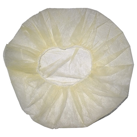 Condor Bouffant Cap, Polypropylene, Yellow, PK100 819RZ9