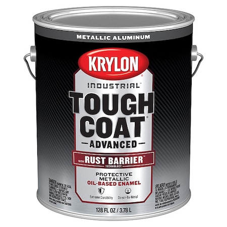 Krylon Exterior Protective Coating, Oil/Alkyd Base, Aluminum, 1 gal K00151008