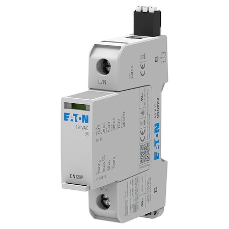 Eaton Surge Protection Device, 1 Phase, 120V, 1 Poles, 2 Wire AGDN12010R